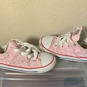 Pink Lace Converse